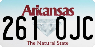 AR license plate 261OJC