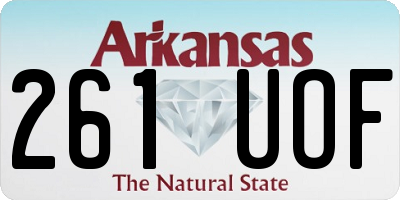 AR license plate 261UOF