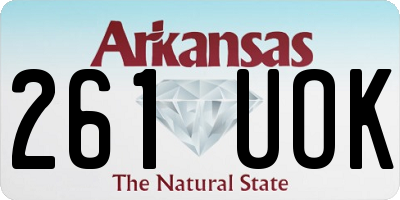 AR license plate 261UOK