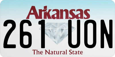 AR license plate 261UON