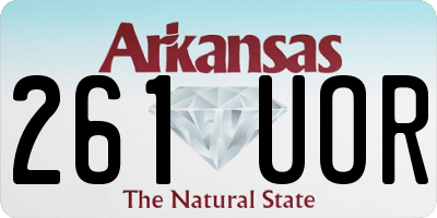AR license plate 261UOR