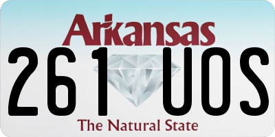 AR license plate 261UOS