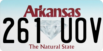 AR license plate 261UOV