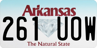 AR license plate 261UOW