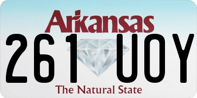 AR license plate 261UOY