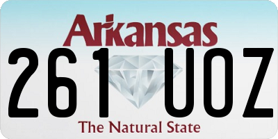 AR license plate 261UOZ