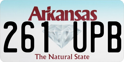 AR license plate 261UPB