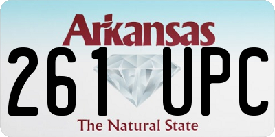 AR license plate 261UPC