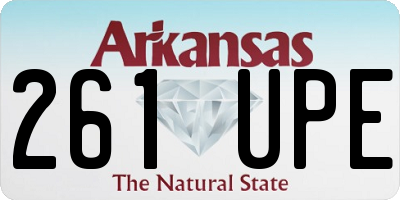 AR license plate 261UPE