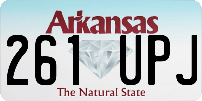 AR license plate 261UPJ