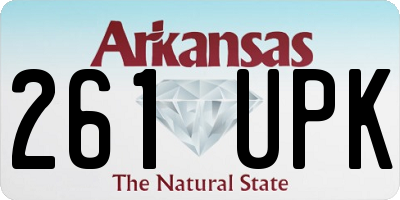 AR license plate 261UPK