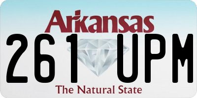 AR license plate 261UPM