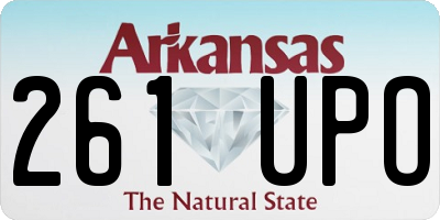 AR license plate 261UPO