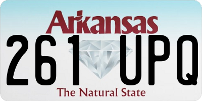 AR license plate 261UPQ