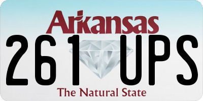 AR license plate 261UPS