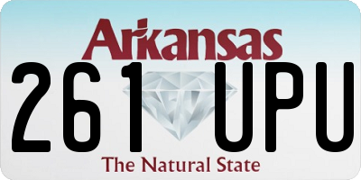 AR license plate 261UPU