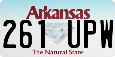 AR license plate 261UPW