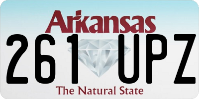 AR license plate 261UPZ