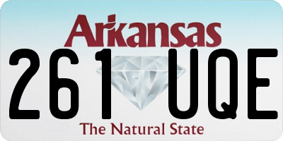 AR license plate 261UQE