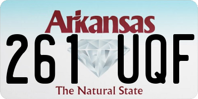 AR license plate 261UQF