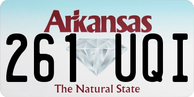 AR license plate 261UQI