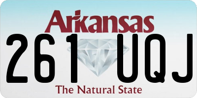 AR license plate 261UQJ