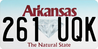 AR license plate 261UQK