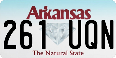 AR license plate 261UQN