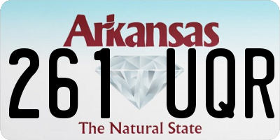 AR license plate 261UQR