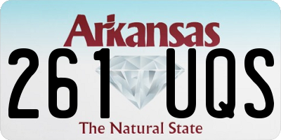 AR license plate 261UQS