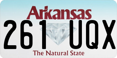 AR license plate 261UQX