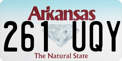 AR license plate 261UQY