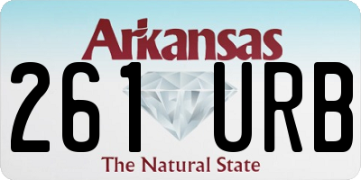 AR license plate 261URB