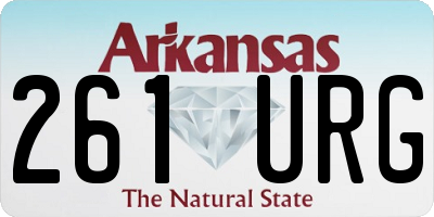 AR license plate 261URG
