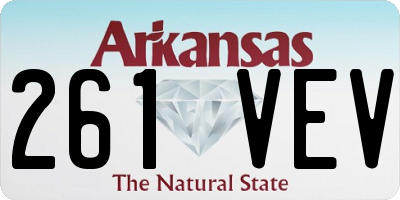 AR license plate 261VEV