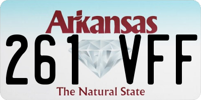 AR license plate 261VFF