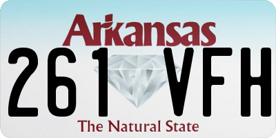 AR license plate 261VFH