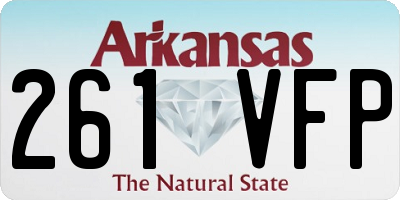 AR license plate 261VFP