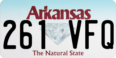 AR license plate 261VFQ