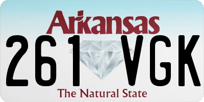 AR license plate 261VGK