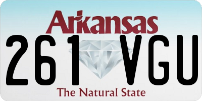 AR license plate 261VGU