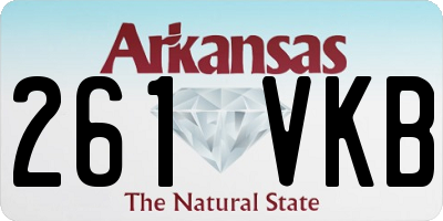AR license plate 261VKB
