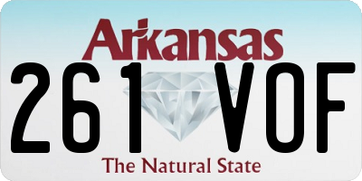 AR license plate 261VOF
