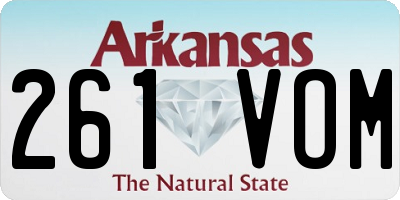 AR license plate 261VOM