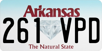 AR license plate 261VPD