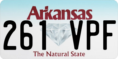 AR license plate 261VPF