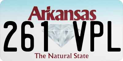 AR license plate 261VPL