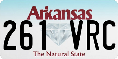 AR license plate 261VRC
