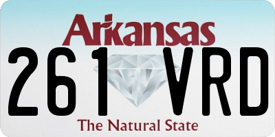 AR license plate 261VRD