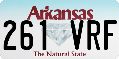 AR license plate 261VRF